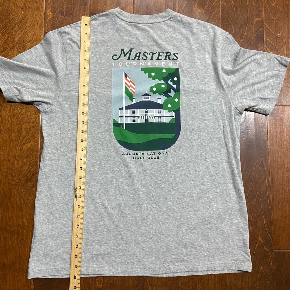 Masters Tournament Augusta National Golf Club Gray T-Shirt Men's Size Large - Picture 8 of 8